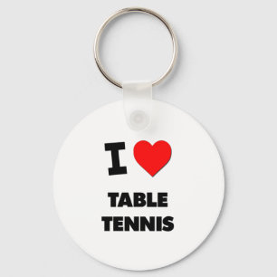 I kärlek Bord Tennis Nyckelring
