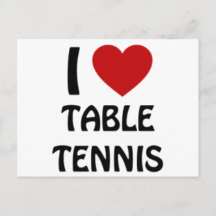 I kärlek Bord Tennis Vykort