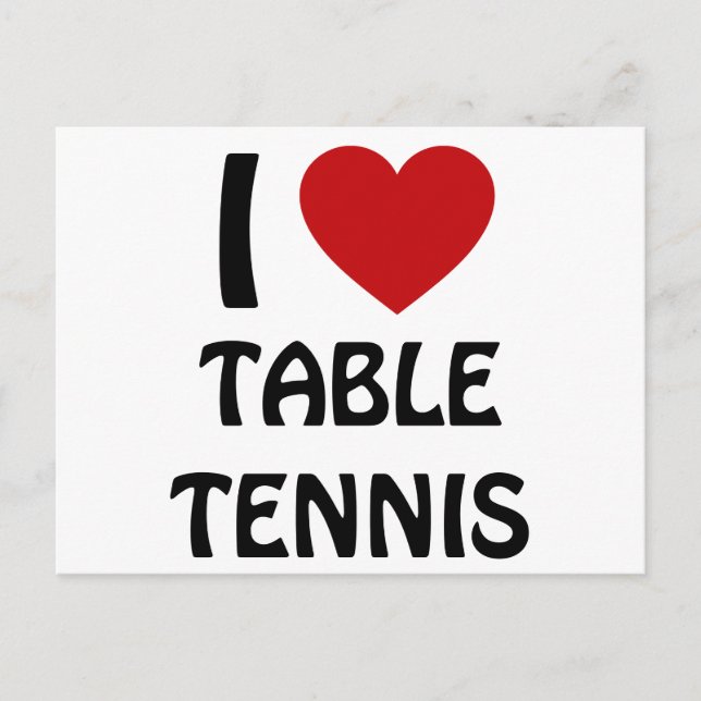 I kärlek Bord Tennis Vykort (Framsida)