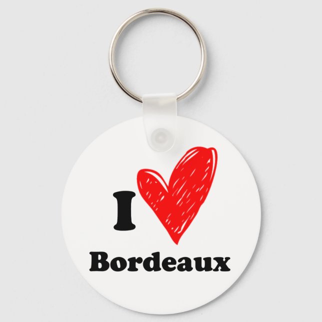 I kärlek Bordeaux Nyckelring (Framsida)