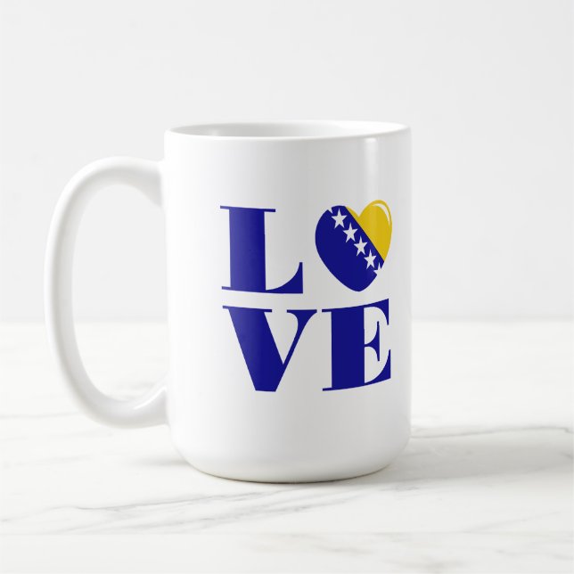 I kärlek Bosnien Kaffemugg (Vänster)