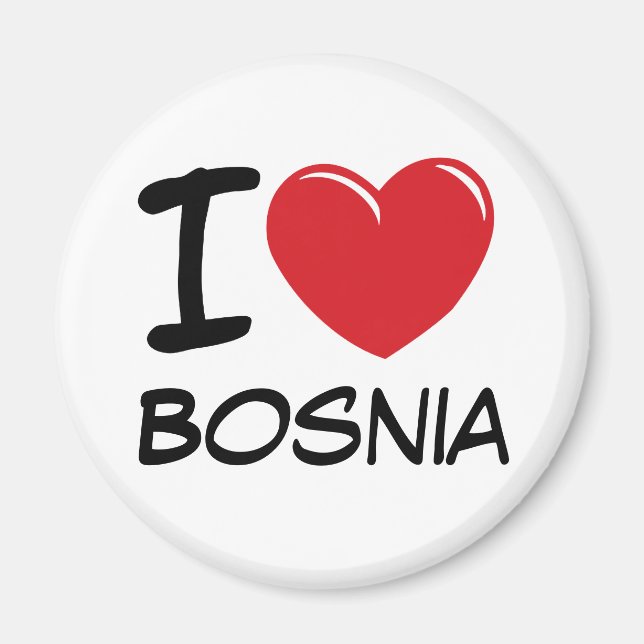 I Kärlek Bosnien Magnet (Framsidan)