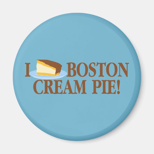 I Kärlek Boston Cream Paj Magnet (Framsidan)