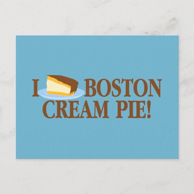 I Kärlek Boston Cream Paj Vykort (Framsida)