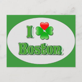 i Kärlek Boston - Klöver Vykort