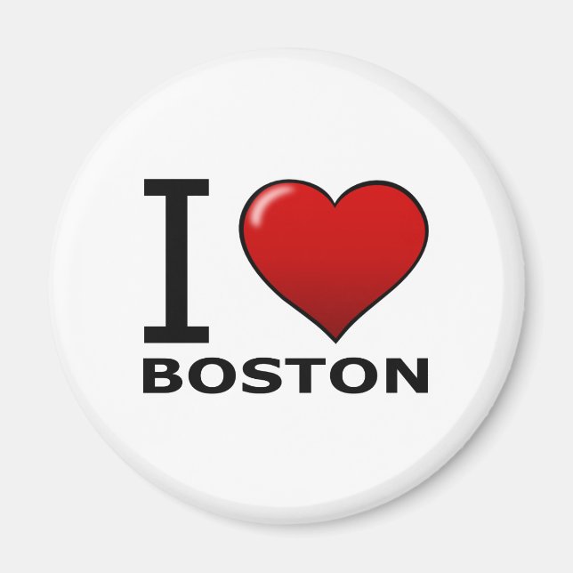 I KÄRLEK BOSTON,MORSA - MASSACHUSETTER MAGNET (Framsidan)