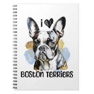 I Kärlek Boston Terriers Anteckningsbok
