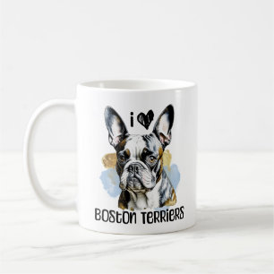 I Kärlek Boston Terriers Personlig Kaffemugg
