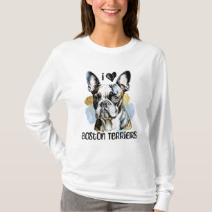 I Kärlek Boston Terriers T Shirt