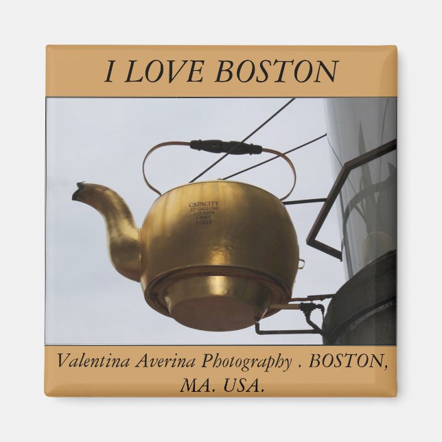 I KÄRLEK BOSTON. Valentina Averina Photography. Magnet (Framsidan)