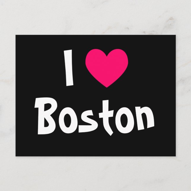 I Kärlek Boston Vykort (Framsida)