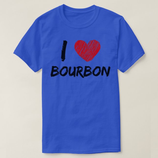 I Kärlek Bourbon T Shirt (Design framsida)