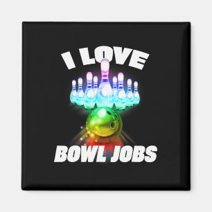 I Kärlek Bowl Jobs Gay Rainbow Matching Team Bowli Magnet