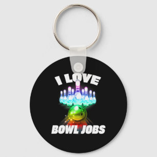 I Kärlek Bowl Jobs Gay Rainbow Matching Team Bowli Nyckelring