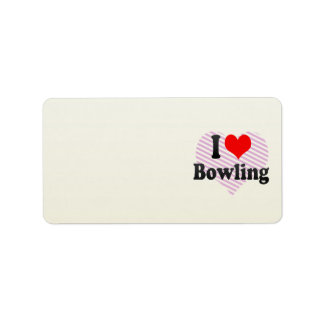 I kärlek Bowling Adressetikett