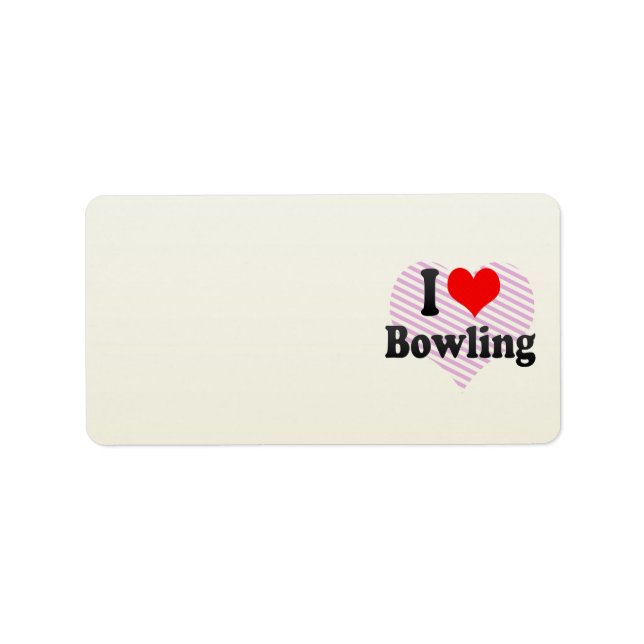 I kärlek Bowling Adressetikett (Framsidan)
