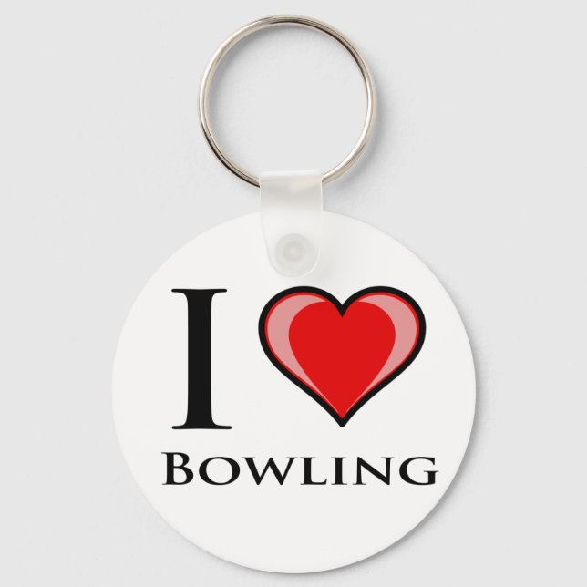 I Kärlek Bowling Nyckelring (Framsida)