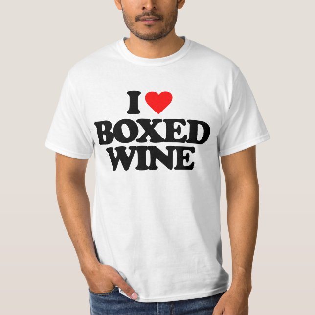 I KÄRLEK BOXAT VIN TEE SHIRT (Framsida)