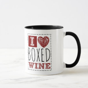 I Kärlek Boxed Vin Barbed Wire Heart Mugg
