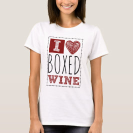 I Kärlek Boxed Vin Barbed Wire Heart T Shirt