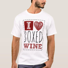 I Kärlek Boxed Vin Barbed Wire Heart Tee Shirt