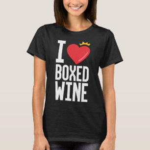 I Kärlek Boxed Vin Drink Drinking T Shirt