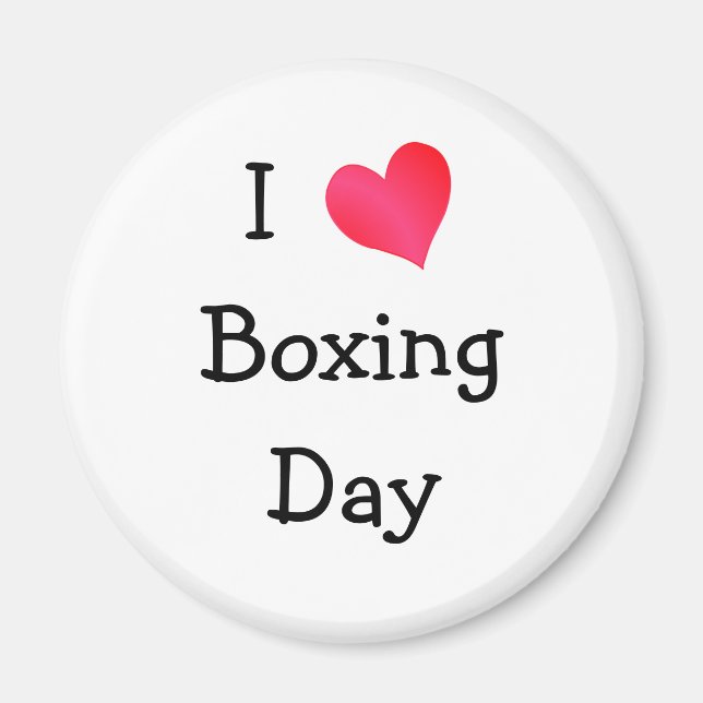 I Kärlek Boxing Day Magnet (Framsidan)