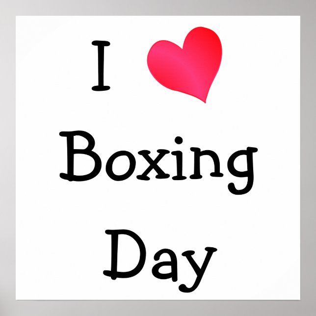 I Kärlek Boxing Day Poster (Framsidan)