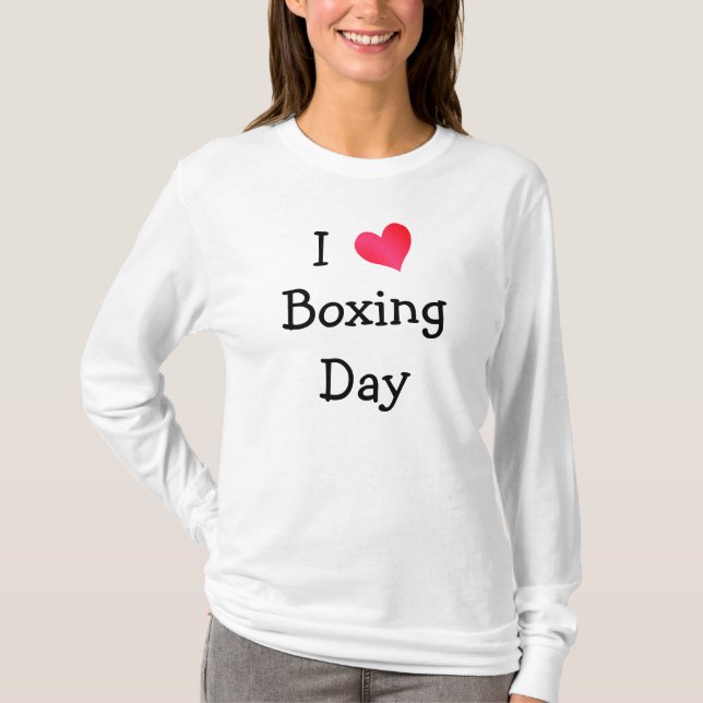 I Kärlek Boxing Day T Shirt (Framsida)