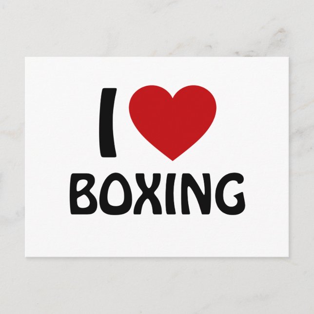 I kärlek BOXING Vykort (Framsida)