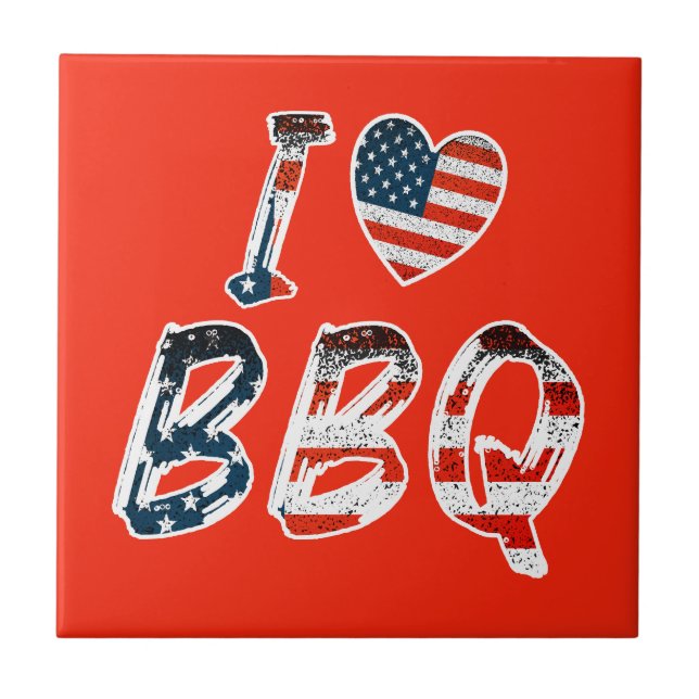 I kärlek Bq, amerikansk patriotisk Kakelplatta (Framsidan)