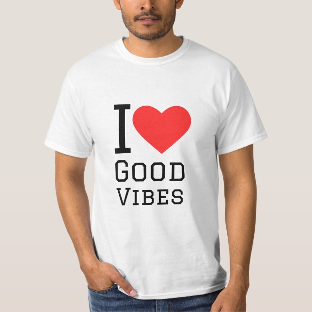 I kärlek bra vibes t shirt (Framsida)