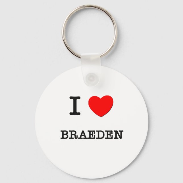 I Kärlek Braeden Nyckelring (Framsida)