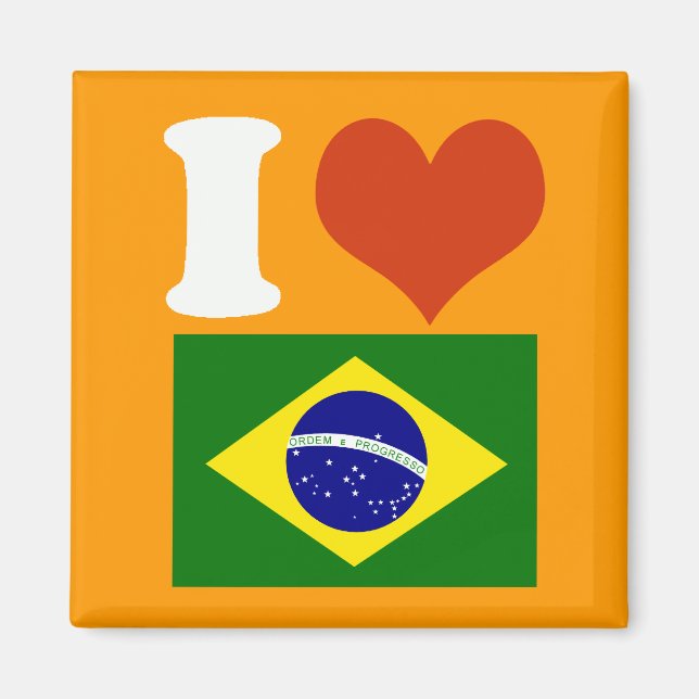 I kärlek Brasil Magnet (Framsidan)