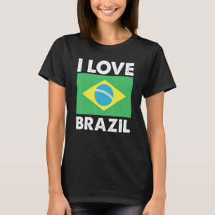 I Kärlek Brasilien Hjärtar jag Brasiliens familjer T Shirt
