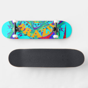 I kärlek Brasilien Roligt Mini Skateboard Bräda 18,5 Cm