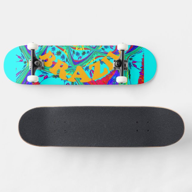 I kärlek Brasilien Roligt Mini Skateboard Bräda 18,5 Cm (Horz)
