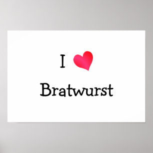I Kärlek Bratwurst Poster