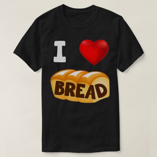 I Kärlek Bread Heart Gluten Shirt T (Design framsida)