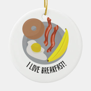 I Kärlek Breakfast Julgransprydnad Keramik