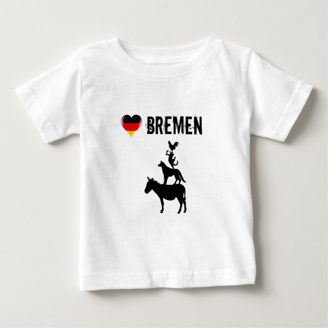 I kärlek Bremen med fyra musiker Baby T-Shirt (Framsida)