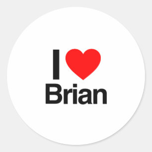i kärlek brian runt klistermärke