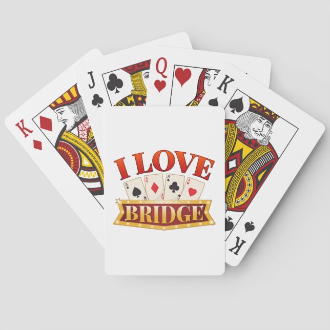 I Kärlek Bridge Card-spelaren Casinokort (Baksidan)