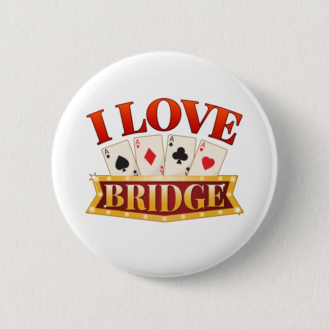 I Kärlek Bridge Card-spelaren Knapp (Framsida)