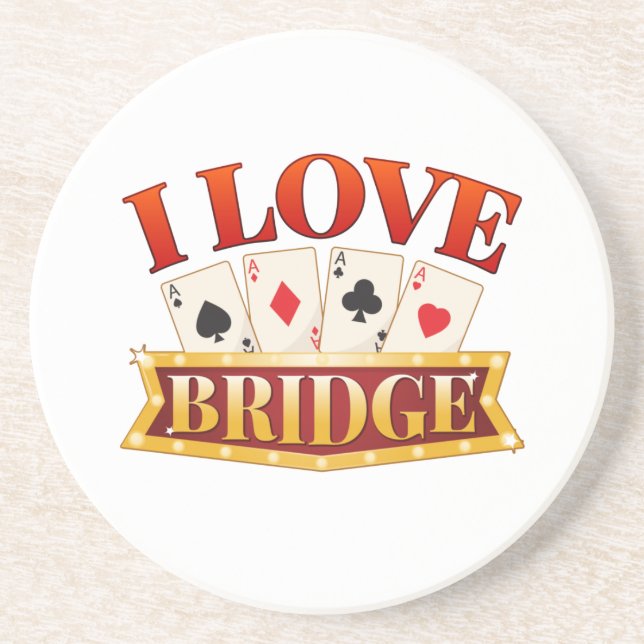 I Kärlek Bridge Card-spelaren Underlägg (Framsidan)