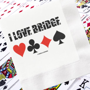 I Kärlek Bridge-Kostym med fyra kort Pappersservett