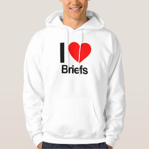 i kärlek briefs sweatshirt med luva