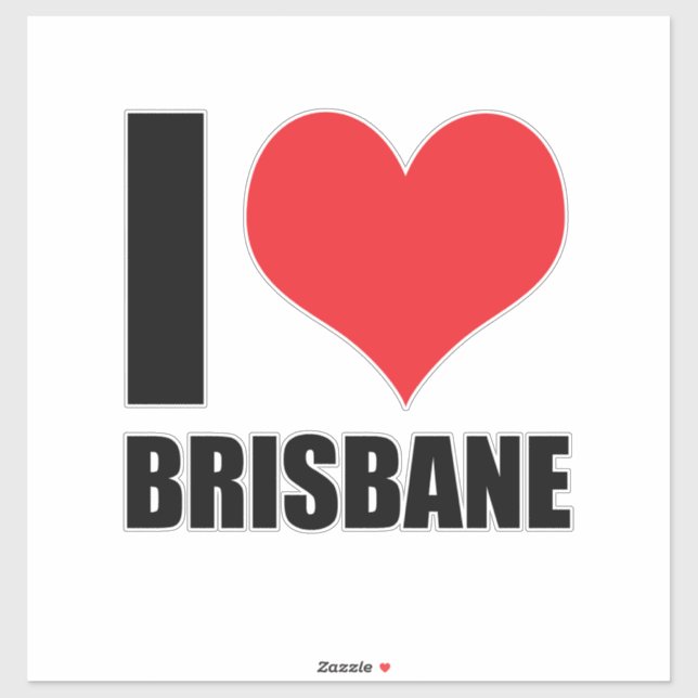 I kärlek Brisbane Klistermärken (Ark)