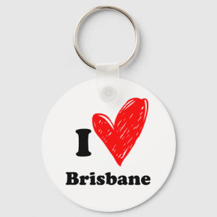 I Kärlek Brisbane Nyckelring