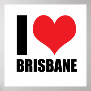 I kärlek Brisbane Poster
